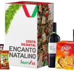 Cesta de Natal Encanto Natalino Nutrifaz: caixa decorada e seleção ilustrativa dos produtos