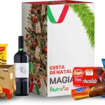 Cesta de Natal Magia Nutrifaz: caixa decorada e seleção ilustrativa dos produtos