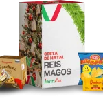 Cesta de Natal Reis Magos Nutrifaz: caixa decorada e seleção ilustrativa dos produtos